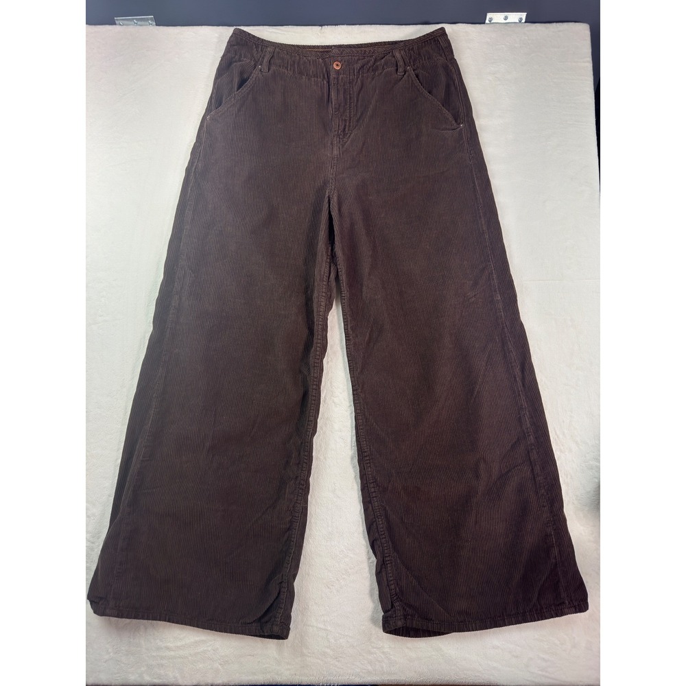 We The Free Free People Brown Wide Wale Corduroy Wide Leg Pants Size 32